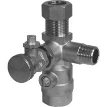 Kulový kohút priamy G 3/4 s prípojkou pre poistný ventil R1