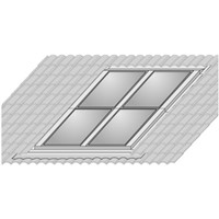 Súprava na 2-radovú montáž 4 kolektorov TopSon F3-1 do strechy