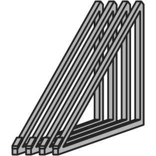 Stojan Aluflex na 3 kolektory TopSon na vodorovnú al.šikmú strechu