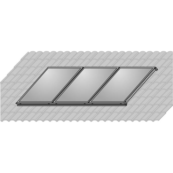 Súprava AluPlus na montáž 3 kolektorov na falcovku