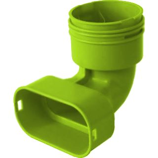 Adaptér 90° na přechod z kruhového DN75 na plochý kanál 50x100