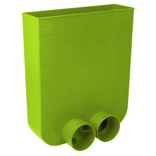 Prípojka na podlahovú mriežku s 1 viečkom a 2 hrdlami DN75/93