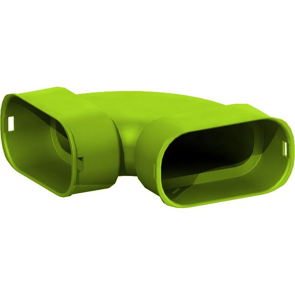 Koleno DN 50/140 90° na plochý systém rozvodu vzduchu , vodorovné