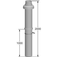 Súprava na odvod spalín cez strechu DN 186/160