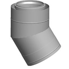 Koleno DN 200/300, z ušľachtilej ocele/polypropylénu, 30°