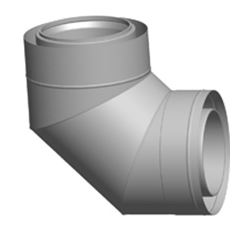 Koleno DN 200/300, z ušľachtilej ocele/polypropylénu, 90°