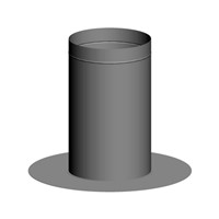 Hrdlo na plochú strechu DN 350, z ušľachtilej ocele 