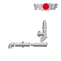 Súprava DN 80/125 na vedenie spalín na fasáde