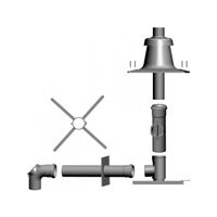 Pripájacia súprava DN 80 na vedenie spalín v šachte