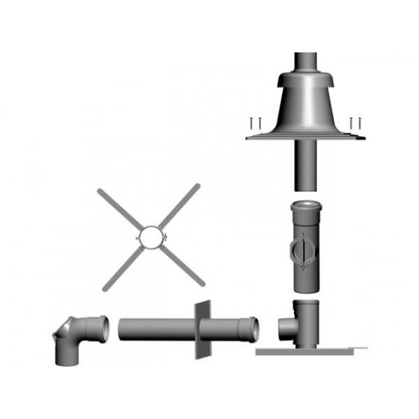 Pripájacia súprava DN 80 na vedenie spalín v šachte