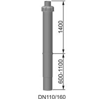 Súprava DN 110/160 na vedenie vzduchu a spalín cez strechu