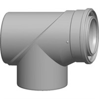 Revízny T-kus DN 110/160, 87°biely