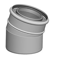 Koleno DN  60/100, 15° koleno