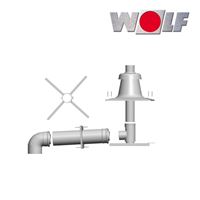Pripájacia súprava DN 60/100 - vedenie spalín v šachte, plastový kryt DN60
