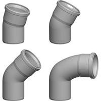 Koleno DN 60 z polypropylénu, 30°  