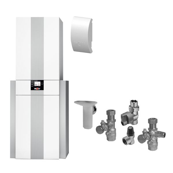 Zostava na vykurovanie a ohrev pitnej vody s kotlom s vrstveným zásobníkom vody CGS-2L-20kW