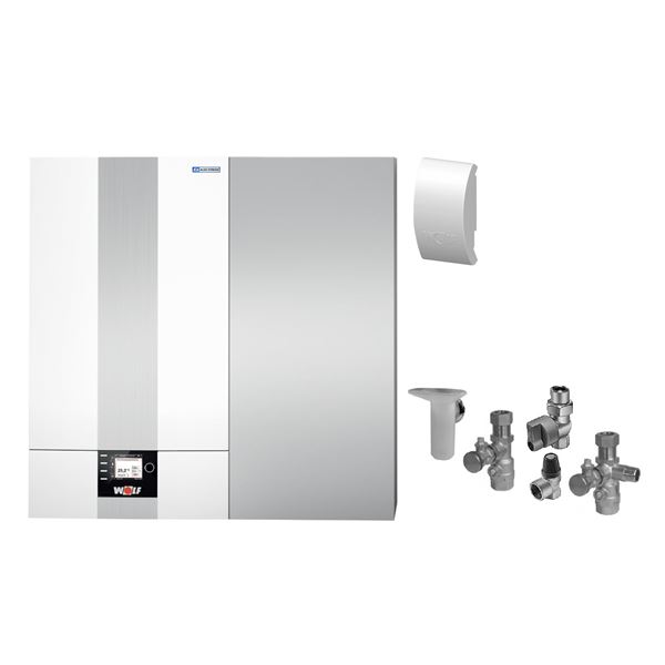 Zostava na vykurovanie a ohrev pitnej vody s kotlom s vrstveným zásobníkom vody CGW-2L-24kW